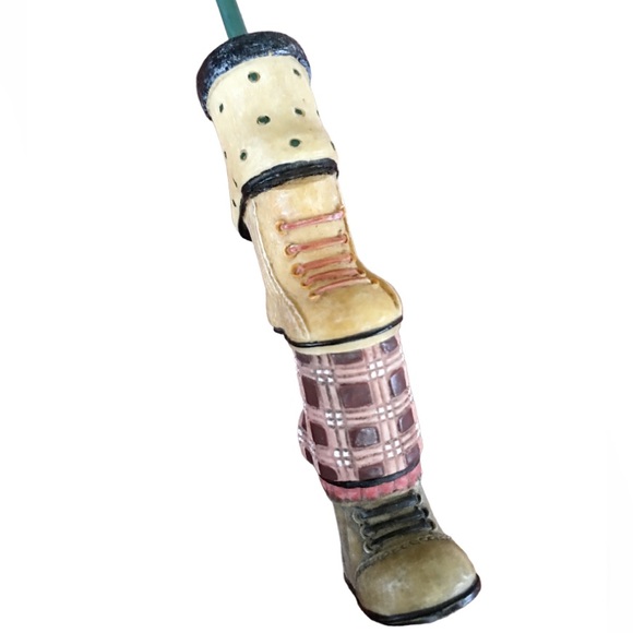 Folk Art Snowman Candle Snuffer - Picture 4 of 9